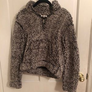 Gray Sherpa Quarter-Zip